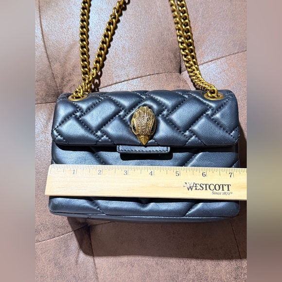 Kurt Geiger Black Mini Kensington Eagle Head Quilted Crossbody Shoulder Bag - Picture 7 of 16